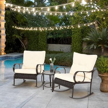 Finca ancha Modern Patio Furniture Set with Small Outdoor Table, Patio Bar Set w/Sillas para Balcon, Sillas para Patio Exterior, Ergonomic, Durable, Breathable, Easy Care (White)