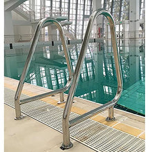 Swimming Pool handrails, Stainless Steel Swimming Pool Hand Rails, Pool Support rods on The Pool Wall, Used for Indoor and Outdoor Cement Floor Railing Handles (Silver 75.5x109.5cm) (Silver 75.5x109.