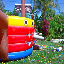 JumpOrange 15' Pirate Ship Bounce House Water Slide Combo Red