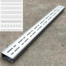 GJZDPMY Stainless Steel Drainage Channel System with Removable Cover for Indoor/Outdoor Use – Perfect for Showers Patios Gardens and Driveways