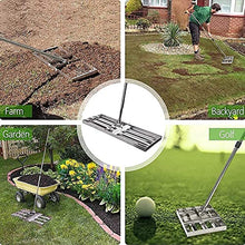 Lawn Level Rake 4.5FT Level Lawn - Lawn Leveling Rake with Stainless Steel Pole - Heavy Duty Soil Lawn Leveler Tool for Yard Golf