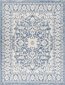 MARK & DAY 10x14 Mantinge Traditional Outdoor Rug Navy