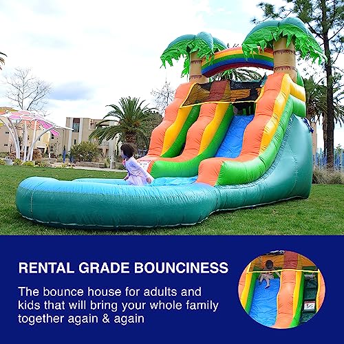 HeroKiddo 13’ Summer Breeze Commercial Grade Water Slide with Pool Blue