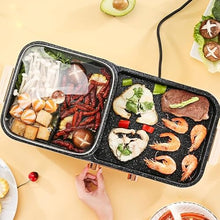 2 In1 Electric Grill And Hot Pot, BBQ Pan Grill And Hot Pot, With Temp Contro