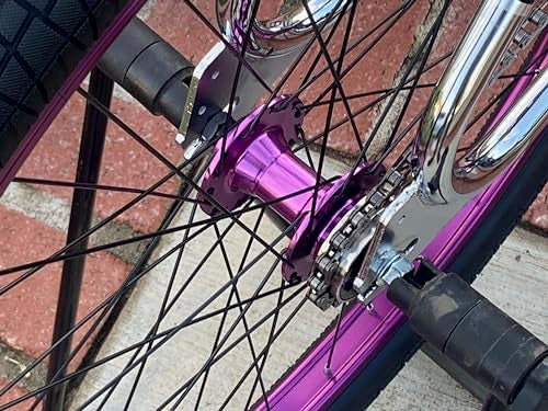 R4 R4 Pro 26 Inch Wheelie BMX Bicycle Retro Look Looptail Design, Adult/Youth, Chrome Oil Slick
