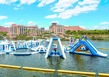 BOZHOUYUPIN Inflatable Floating Water Trampoline Park Triangle Water Slide