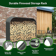 ANLEOLIFE Element Gray Outdoor Firewood Rack, 4-Pack with Corrugated Roofs