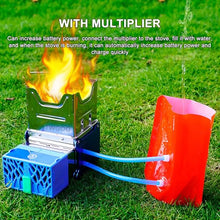Multi-Fuel Fire-Powered Generator, Portable Waterproof Charging Camp Stove, With Foldable Design
