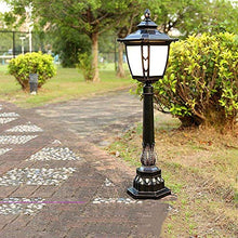 JINHH Pathway Lamp Vintage E27 Outdoor Light Black Gold Aluminum and Glass Shade Garden Floor Lamp Waterproof IP44 Pedestal Lamps Villa Lawn Landscape Entrance Lighting Height