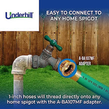 Underhill UltraMax Commercial Garden Water Hose 100 ft, Lightweight, Flexible, Anti-Kink, Non-Conductive, 800 psi, H10-100G, 1 Inch x 100 ft, Green