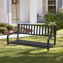 XAWSOP Outdoor Park Garden Benches Hanging Iron Porch Swing for Outdoor Garden Courtyard Swing Yard Furniture,