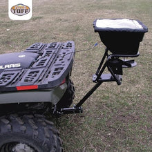 Field Tuff 12V ATV Hitch Mount Receiver 80 lb Fertilizer Spreader Black (2 Pack)