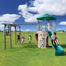 Lifetime Adventure Tower Deluxe Swing Set Playset Earthtone