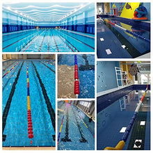 Pool Divider for Shallow And Deep End, 98 72 56 32 20 10 3 FT Floating Pool Safety Swim Lane Lines/ Bright Red Blue White Yellow Floats Buoy Rope Kit for Above Ground Pool Dividing Dangerous Areas ( C