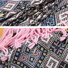 NEWCES Portable Hammock Portable Outdoor Hammock 2 Person Canvas Hammock Large Ethnic Macrame Fringe Hanging Chair for Backpacking Beach