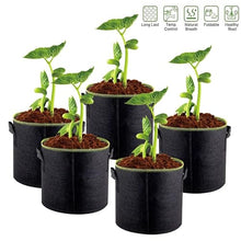 Non-Woven Vegetable Planting Grow Bag with Handle Garden Flower Potato Pot Container Bag 5/7/10 Gallon (Size : 10 Gallon 40x30cm) (10 Gallon 40x30cm)
