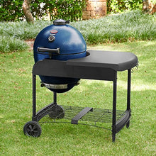 Char-Griller AKORN 20-Inch Kamado Charcoal Grill and Smoker with Grill Cart, Triple-Wall Insulated Steel with Cast Iron Grates and 26 x 26 Inch Prep Space, 445 Sq. In. Cooking Area, Sapphire