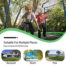 Lyromix 14FT Trampoline with Slide, Swings & Basketball Hoop, Green