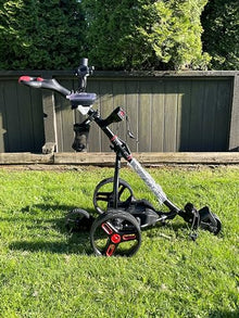 Insanity Golf Electric Golf Trolley with Remote and Seat Black and Yellow