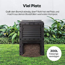 300 Litre Garden Compost Bin Composter Waste Bin Eco Compost Converter Recycling Soil Outdoor Storage Waste Grass Composting Box
