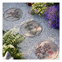 Etlegor Outdoor Stepping Stones Set, for Garden Walkway Decoration River Rock for Yard, Pathway, Landscaping, 13.8 Inch Round Decorative Stone Mat (Color : Gray, Size : 3PCS)