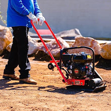 Tomahawk 5.5 HP Vibratory Plate Compactor Tamper for Dirt, Asphalt, Gravel, Soil Compaction Powered by Honda GX160 Engine
