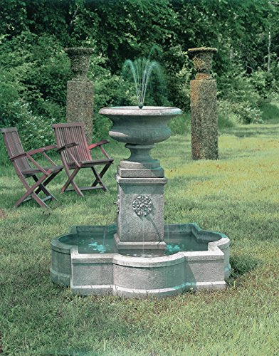 Campania International FT-30-NA Palazzo Urn Fountain, Natural Finish