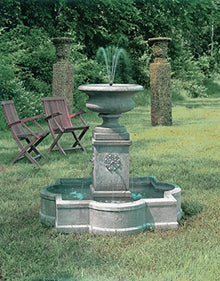 Campania International FT-30-NA Palazzo Urn Fountain, Natural Finish