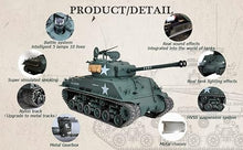 HOOBEN M4A3E8 Fury Sherman RC Tank Model RTR Assembled Green Version 6620F