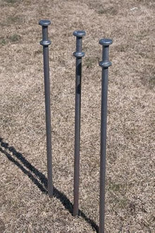 Moose Supply Double Head Heavy Duty Steel Tent Stakes 3/4 x 36 Inch 100-Pack