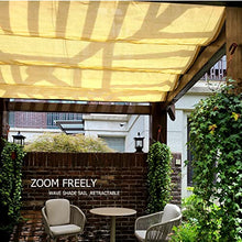 QWEASDF Wave Shade Sail,Retractable Wave Sun Shade Canopy,Pergola,Cover Shade Sail Awning for Patio Porch Garden Yard Deck Outdoor, Included Hardware,Customizable (Size : W1.3*L17m/W4.26*L55.77ft)