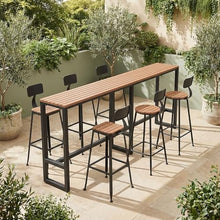 Outdoor Bar Table Weather Resistant Extra Long Patio Bar 47.2"-102.4"