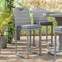 Greemotion USA Cyprus 6-Piece PE Wicker Outdoor Chairs with Cushions Grey