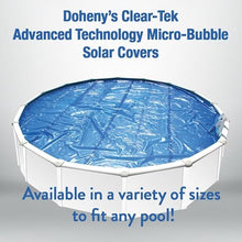 Doheny's Clear-Tek Micro Bubble Solar Pool Cover for Above Ground Swimming Pools | Increase Solar Energy Absorption, Retain Heat, Reduce Evaporation, Reduce Heat Loss & Save, 33 ft Round Blue 1600
