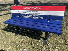 Roudebush Company Memorial Park Bench ~ with Epoxy Colored Letters (Many)