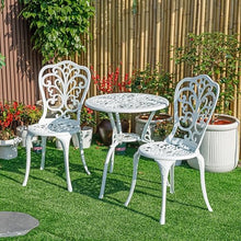 Hi-Line Gift Ltd. Classic Comfort- White Cast Aluminium Bistro Set