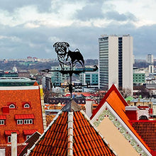 House Decor Wind Vane Roof Garden Mount Yard Decoration Stainless Steel Weathervane Vintage Retro Pet Dog Shape Outdoor Ornaments Farm Backyard Lawn Decor