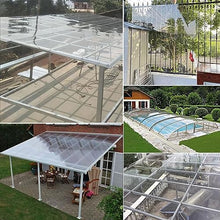 Polycarbonate Sheets All-Weather Outdoor Greenhouse Covering, Plastic Roofing Sheets Rainproof Insulation Protection(1x377m)