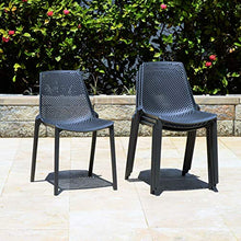 Amazonia Kolob 9 Piece Patio Dining Set Eucalyptus Table with Grey Resin Chairs Grey