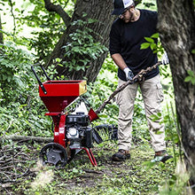 Earthquake Chipper Shredder K33, 33964 Heavy Duty 301cc, 4 Cycle Viper Engine, Dock-and-Lock Debris Bag, 3" Max Wood Diameter Capacity, Red