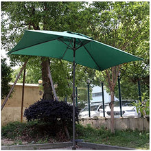 LumaGrove 1.3×2.3m Rectangular Balcony Parasol with Tilt and Crank, Patio Umbrella Outdoor Market Table Umbrella Sun Shade(Dark green)