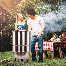NEWCES Safety Certification Detachable Barbecue Grill Stainless Steel Grills Multi-Layer Charcoal Barbecues Outdoor Smoker BBQ for Picnic Garden Terrace Camping Travel