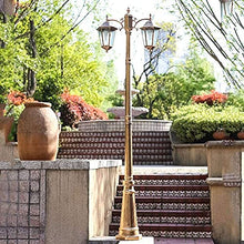 Post Lights Outdoor Street Lights Outdoor Lamp Post Light Aluminum Waterproof Column Light European Patio Landscape High Pole Light Road Glass Lawn Light Garden Anti-Rust Lighting Outdoor Street