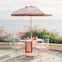 OROTLECT 6.6ft Patio Umbrella with Push Button Tilt Outdoor Market Umbrella Rivie pink Acrylic Canopy for Garden Backyard Deck Poolside
