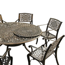 Oakland Living AZ1022-2777(6)-BZ Outdoor Aluminum Dining Set, Bronze