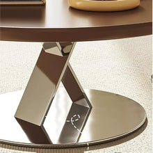 Chicken Couch End Table Round Coffee Table Balcony Stainless Steel Living Room Home Simple Coffee Table Modern Simple Side Table Corner Tables for Living Room(Side Table 50cm)