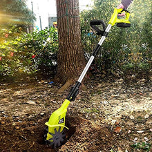 UWYTGF Garden Tiller, Garden Tiller Rotavators Portable Cordless Electric Rotavator, with 5200Mah Rechargeable Battery and Charger, Electric Hand Tiller Soil Cultivator for The Garden