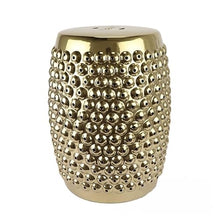 JOYNOW Ceramic Garden Stool Decorative Garden Stools Ceramic Gilded Rivet Drum Nail Bubble Stool Cooler Stool Round Stool Porcelain Stool Garden Stool Home Furnishings Garden Stool Ceramic
