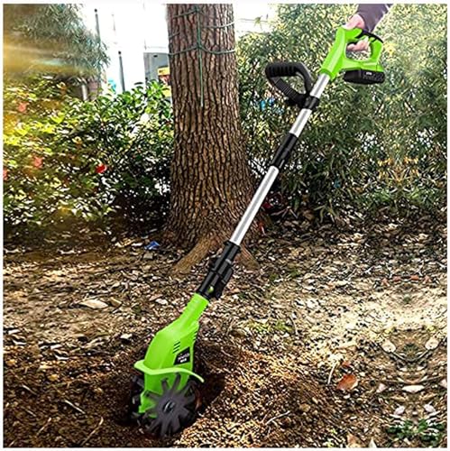 Garden Tiller,Cordless Rotavator Cordless Rotavator, Handheld Portable Electric Tiller with 4000Mah Rechargeable Battery and Charger,Tillage Depth 25Cm Rotary Tiller, Garden, Field
