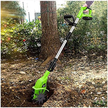 Garden Tiller,Cordless Rotavator Cordless Rotavator, Handheld Portable Electric Tiller with 4000Mah Rechargeable Battery and Charger,Tillage Depth 25Cm Rotary Tiller, Garden, Field